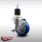 Service Caster 3.5'' SS Blue Poly Swivel 1-7/8'' Expanding Stem Caster with Brake SCC-SSEX20S3514-PPUB-BLUE-TLB-178 - alternate 3